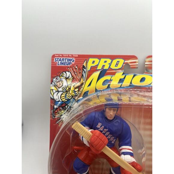 1998 HASBRO STARTING LINEUP NHL PRO ACTION WAYNE GRETZKY NEW YORK RANGERS HOF - Picture 7 of 8
